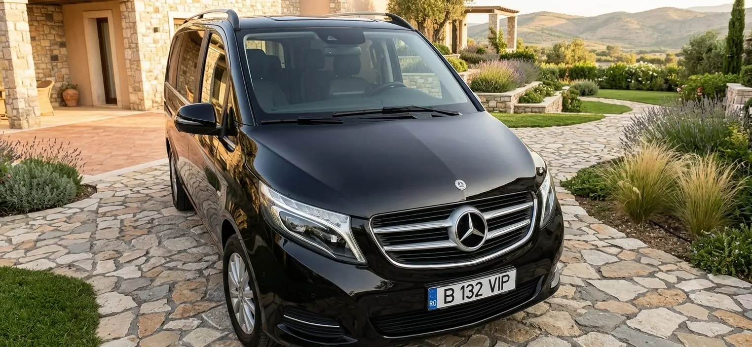 Mercedes V-Class V220 CDI negru, vedere din față